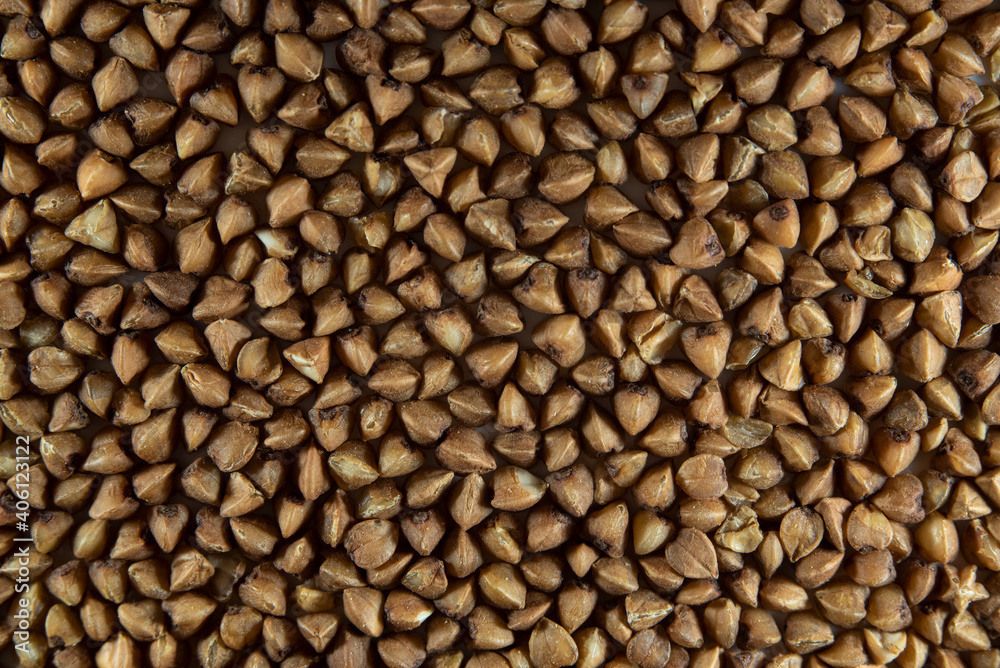 Macro photography of buckwheat.Background texture of buckwheat grain. Macro photography of buckwheat.Background texture of buckwheat grain.