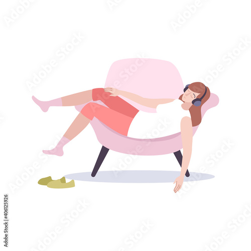 Relaxing Woman Illustration