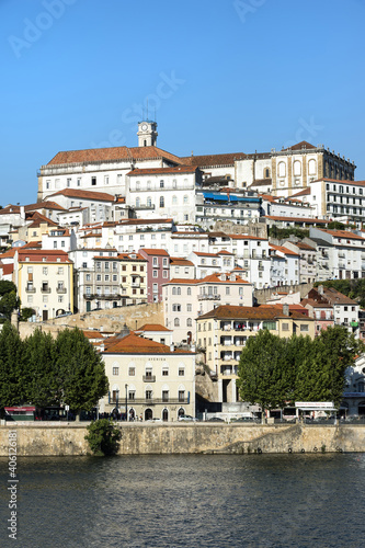 View to the old city and the University over the Mondego river, Coimbra, Beira Province, Portugal, Unesco World Heritage Site