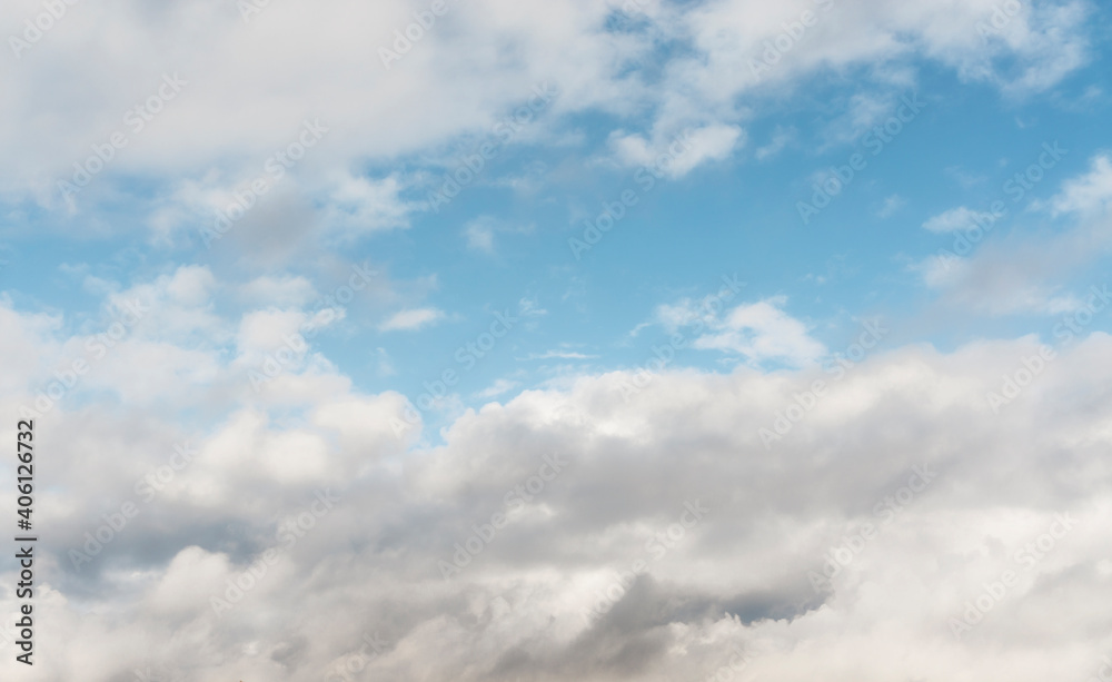 Full frame of the low angle view of cumulus humilis and cirrus clouds in sky.