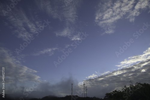 Cloudy Sky at Blue Sky in the Mountains in Brazil 