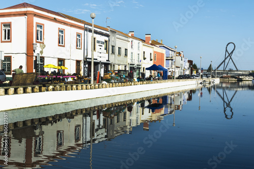 Flea market along the Madeirense canal, Aveiro, Venice of Portugal, Beira Littoral, Portugal photo