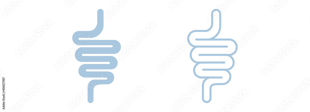 Intestinal tract icon isolated on white background Intestinal tract icon isolated on white background
