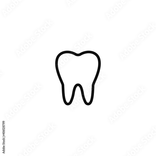 tooth icon, tooth icon vector isolated on white background. tooth icon image, tooth icon illustration