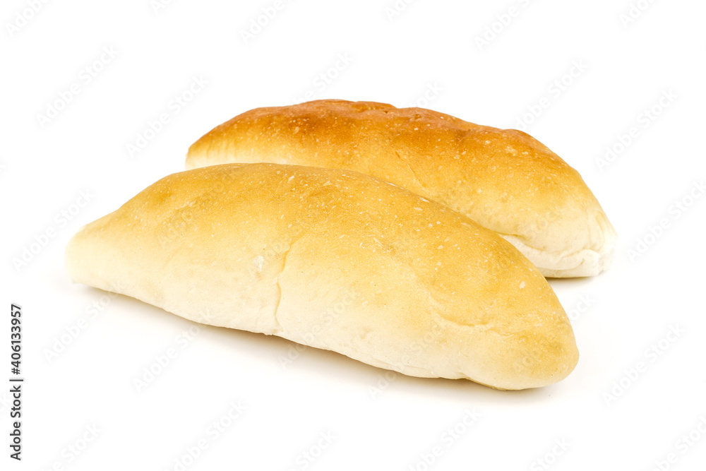 banh mi - hot dog bun or vietnamese bread isolated on white background