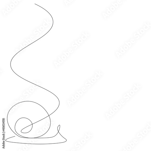 One line drawing snail animal silhouette icon. Vector illustration © Keya