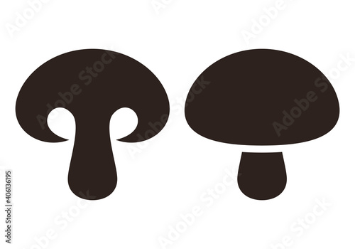Mushroom icon. Champignon simple silhouette