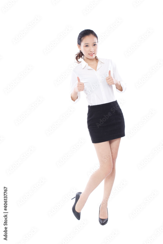 Portrait of a Young business woman standing