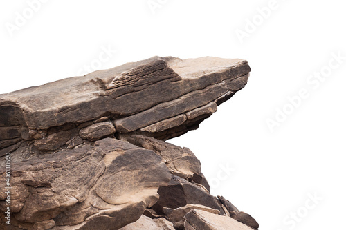 Canvastavla rock isolated on white background