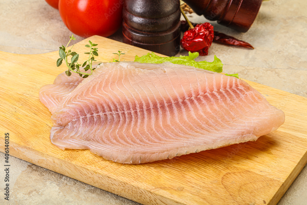 Raw tilapia fish for cooking Raw tilapia fish for cooking