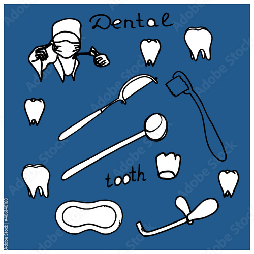 dentist, medicine, protection against coronavirus, teeth, we treat teeth, dentist treats teeth, teeth are healthy - thanks to the dentist, picture for the website, picture for instagram, print on fabr