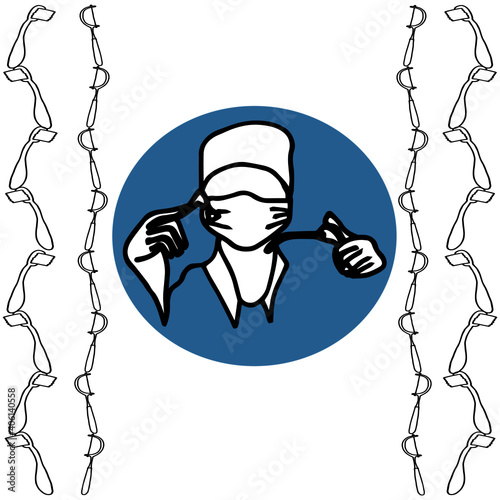 dentist, medicine, protection against coronavirus, teeth, we treat teeth, dentist treats teeth, teeth are healthy - thanks to the dentist, picture for the website, picture for instagram, print on fabr