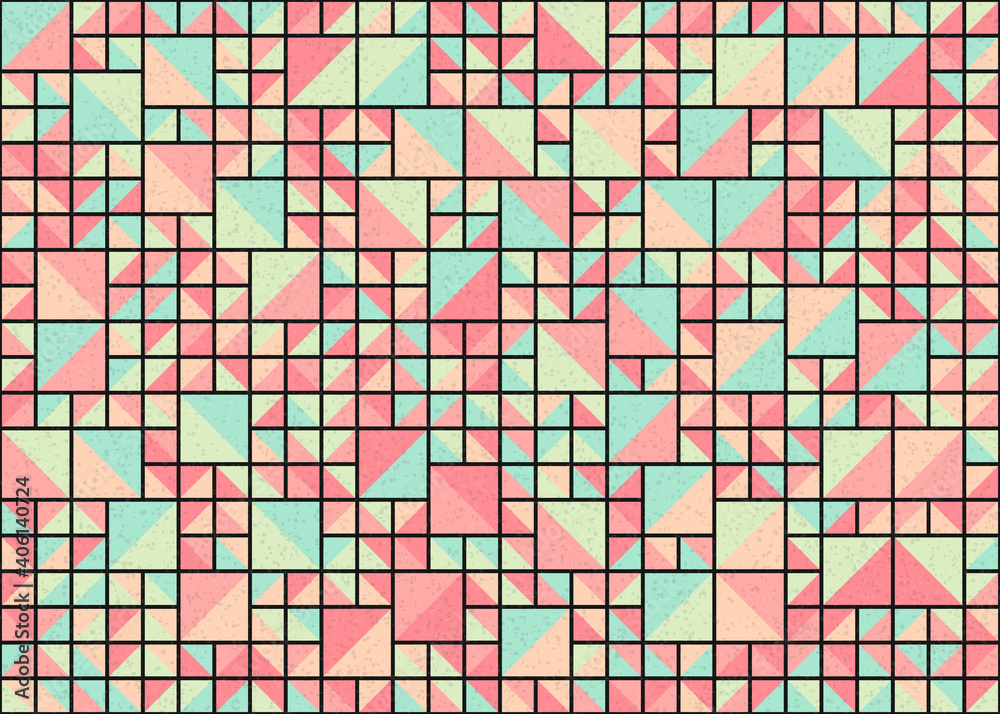 Fototapeta premium Abstract Geometric Pattern generative computational art illustration