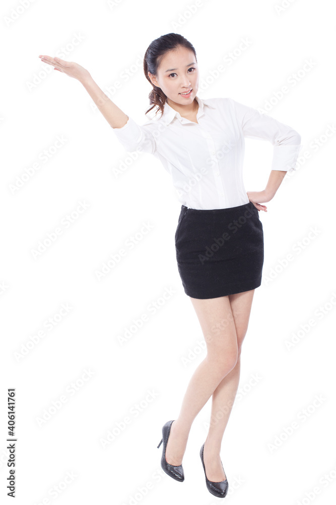 Portrait of a Young business woman standing