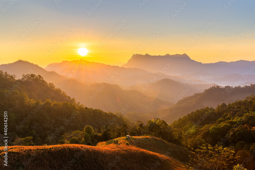 Doi Luang Chiang Dao beautiful mountain,Limestone mountains,Second highest in thai,in chiang mai Thailand,
