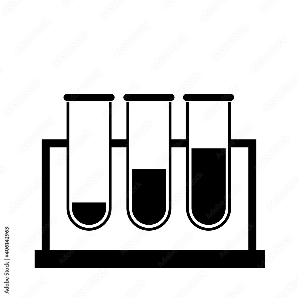 A medical test tubes icon illustration design A medical test tubes icon illustration design