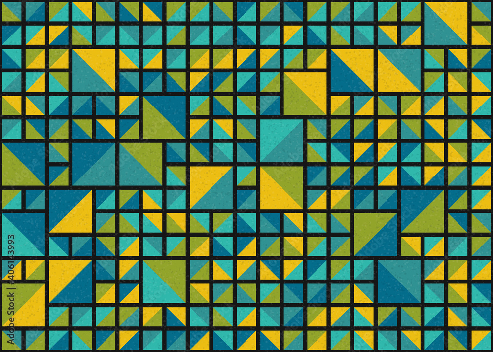 Fototapeta premium Abstract Geometric Pattern generative computational art illustration