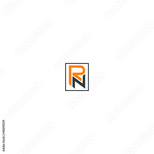 NR or RN logo and icon designs with different colors and backgrounds.