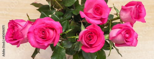 Flowers roses in a bouquet