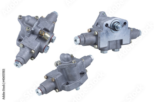 truck gearbox air distributor isolated on white background