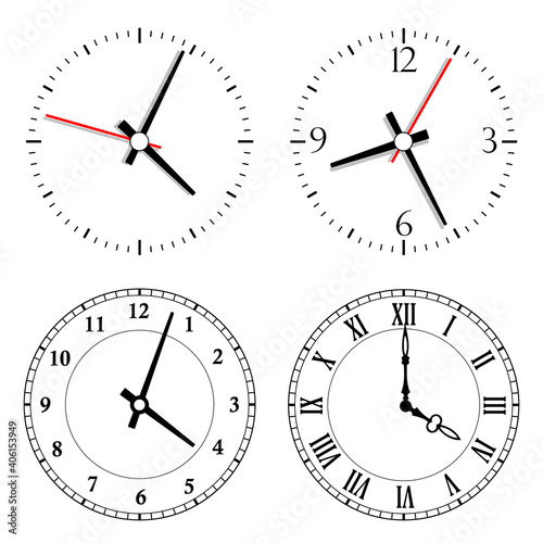 Clock face vector icon