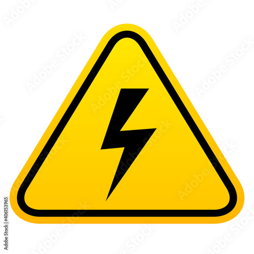 Electric shock hazard vector sign