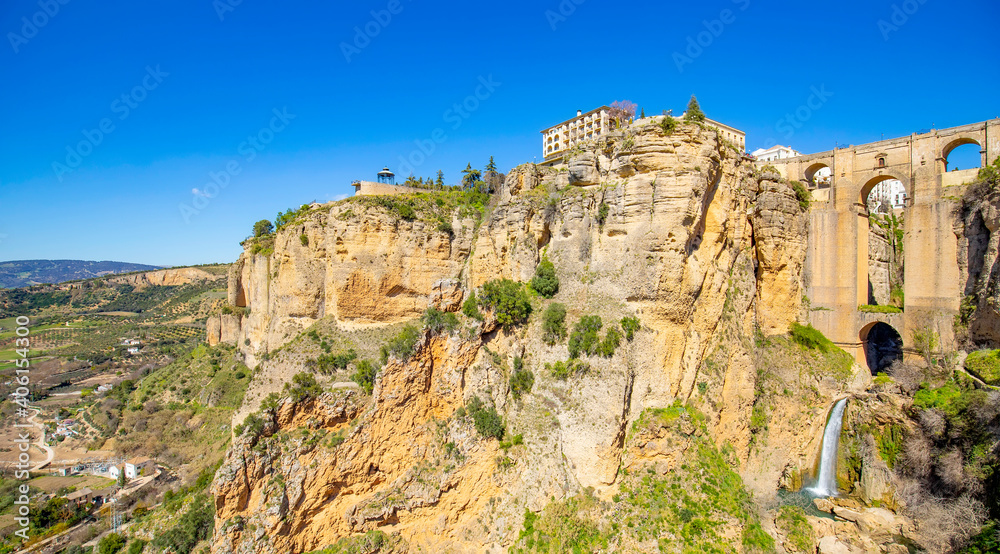 Breathtaking landscape panorama in Ronda, Spain