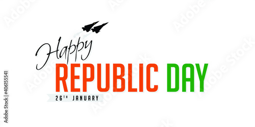 Happy Republic Day Banner Design - Illustration
