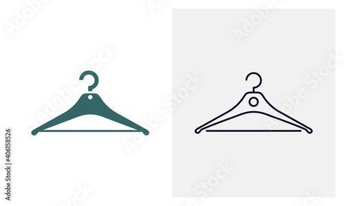 Hangers icon logo design vector template, Fashion icon concepts, Creative design