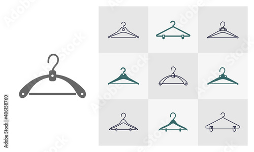 Set of Hangers icon logo design vector template, Fashion icon concepts, Creative design