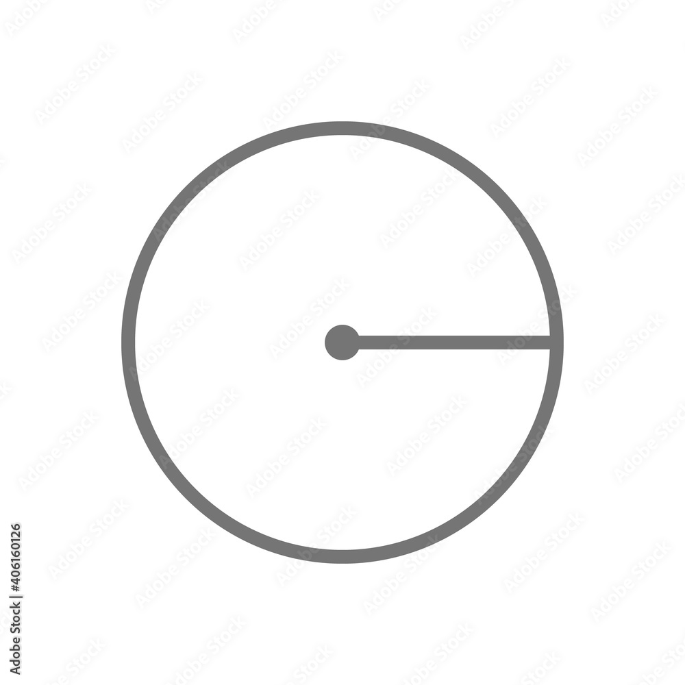 Radius flat icon on white transparent background. Radius flat icon on white transparent background.