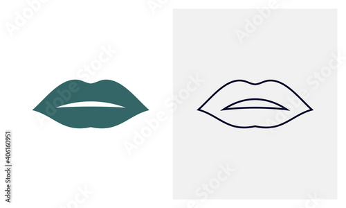 Lip icon logo design vector template, Fashion icon concepts, Creative design