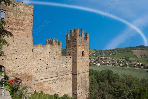 Beautiful shot of Visconti's Fortress of Castell'Arquato, Italy photo