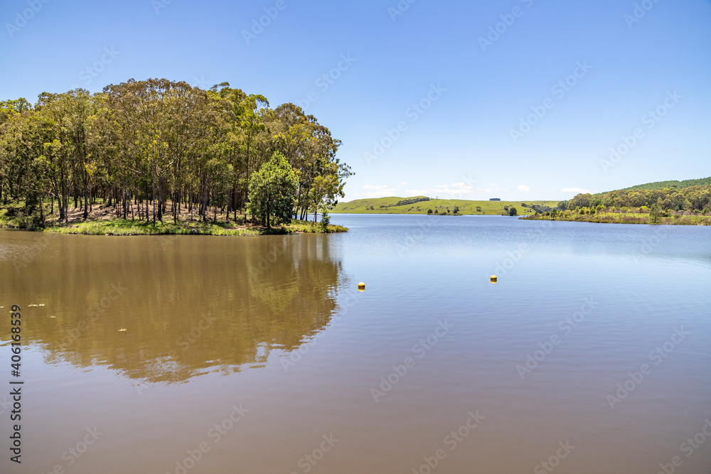 Obraz premium Lake and forest in Divisa dam