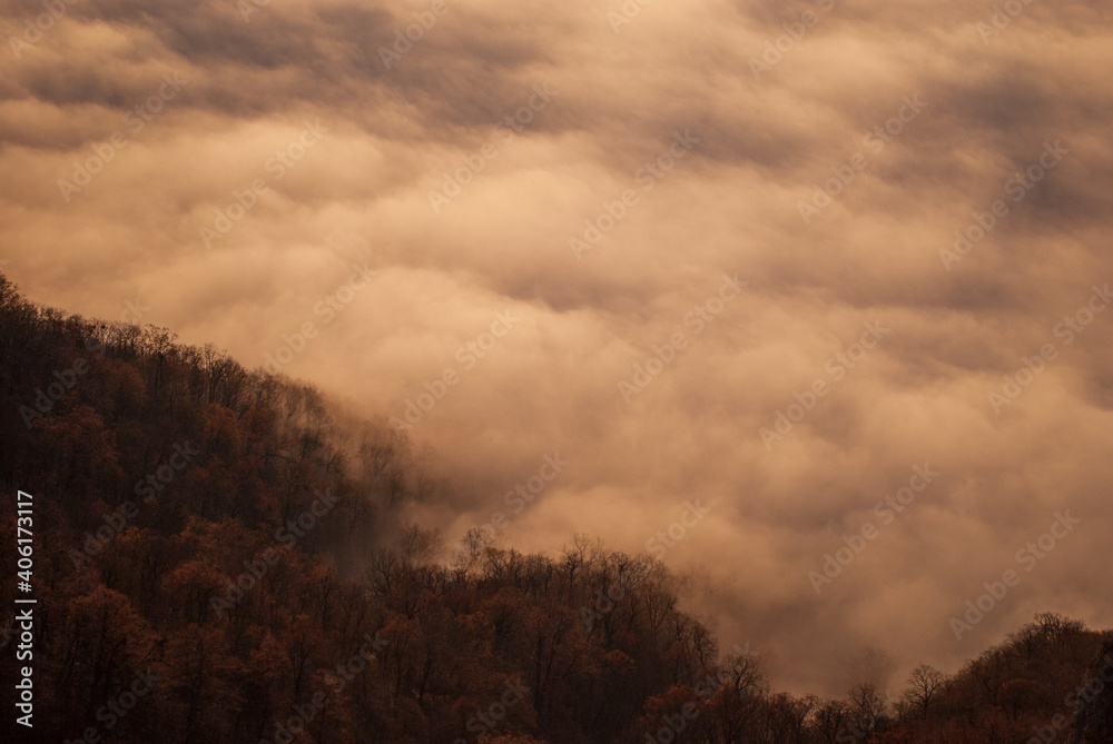 Beautiful landscape in the Caucasus mountains.