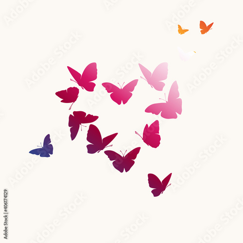 Heart of butterflies Valentine's day card