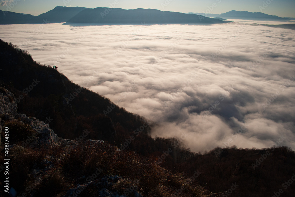 Obraz premium Beautiful landscape in the Caucasus mountains.