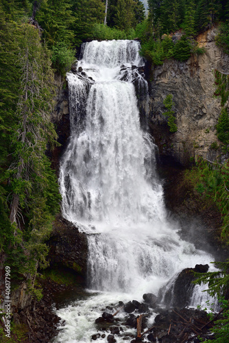 This spectacular 141 foot waterfall is located in the scenic Callaghan Valley south of Whistler, Canada photo