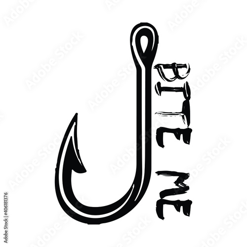 Funny Quote Fishing text and illustration
