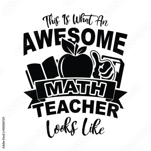 Funny Quote Teacher Math and Science Text and Illustration