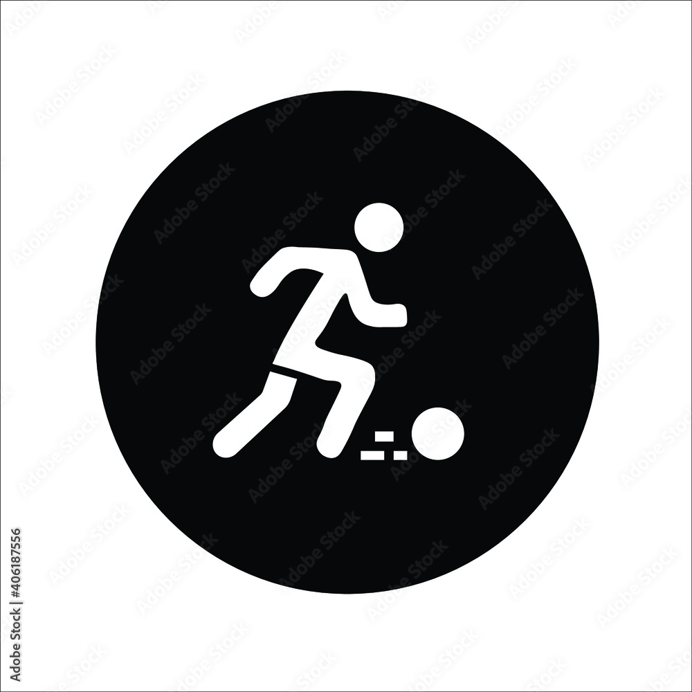 silhouette of soccer player solid vector icons silhouette of soccer player solid vector icons
