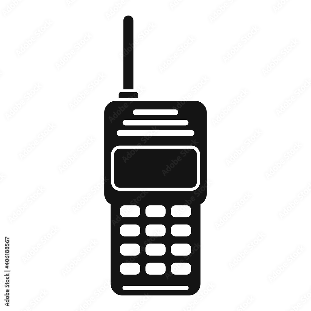 Guard walkie talkie icon. Simple illustration of guard walkie talkie vector icon for web design isolated on white background Guard walkie talkie icon. Simple illustration of guard walkie talkie vector icon for web design isolated on white background