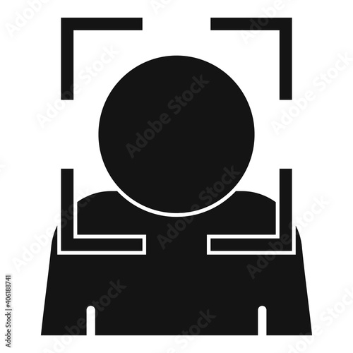 Security face detection icon. Simple illustration of security face detection vector icon for web design isolated on white background