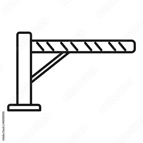 Guard barrier icon. Outline guard barrier vector icon for web design isolated on white background