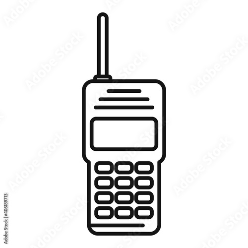 Guard walkie talkie icon. Outline guard walkie talkie vector icon for web design isolated on white background