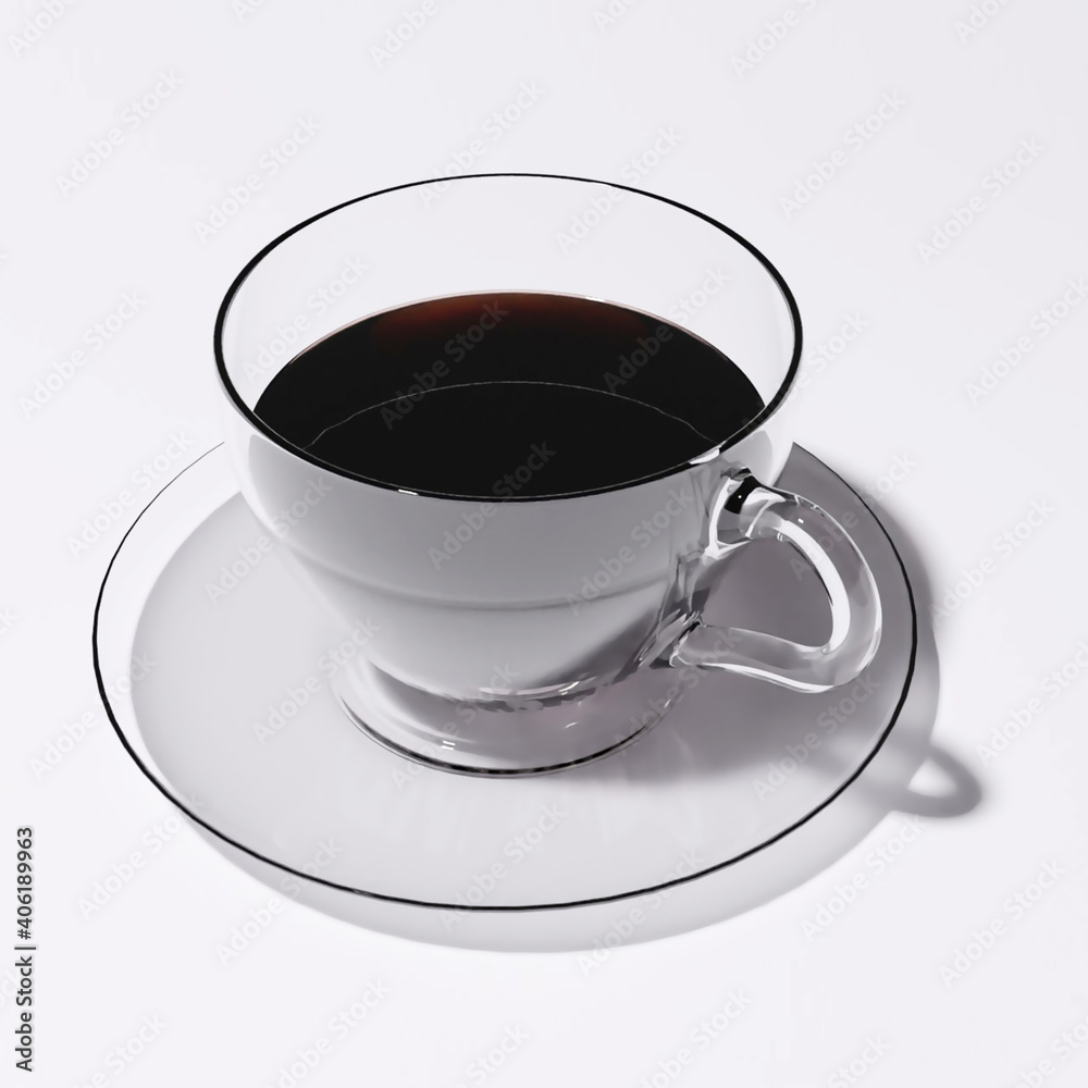 Glass coffe cup espresso on white background. Glass coffe cup espresso on white background.