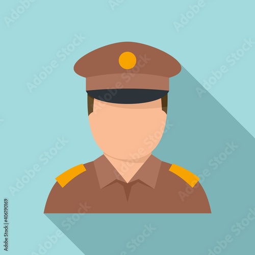 Indian policeman icon. Flat illustration of indian policeman vector icon for web design