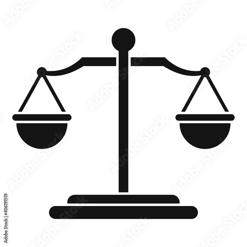 Judge balance icon. Simple illustration of judge balance vector icon for web design isolated on white background