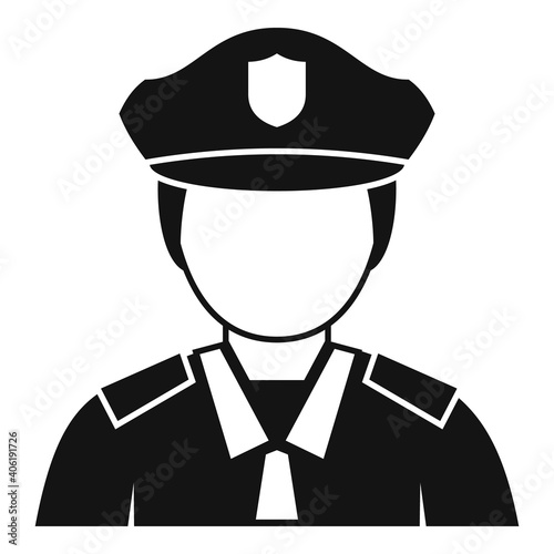 City policeman icon. Simple illustration of city policeman vector icon for web design isolated on white background