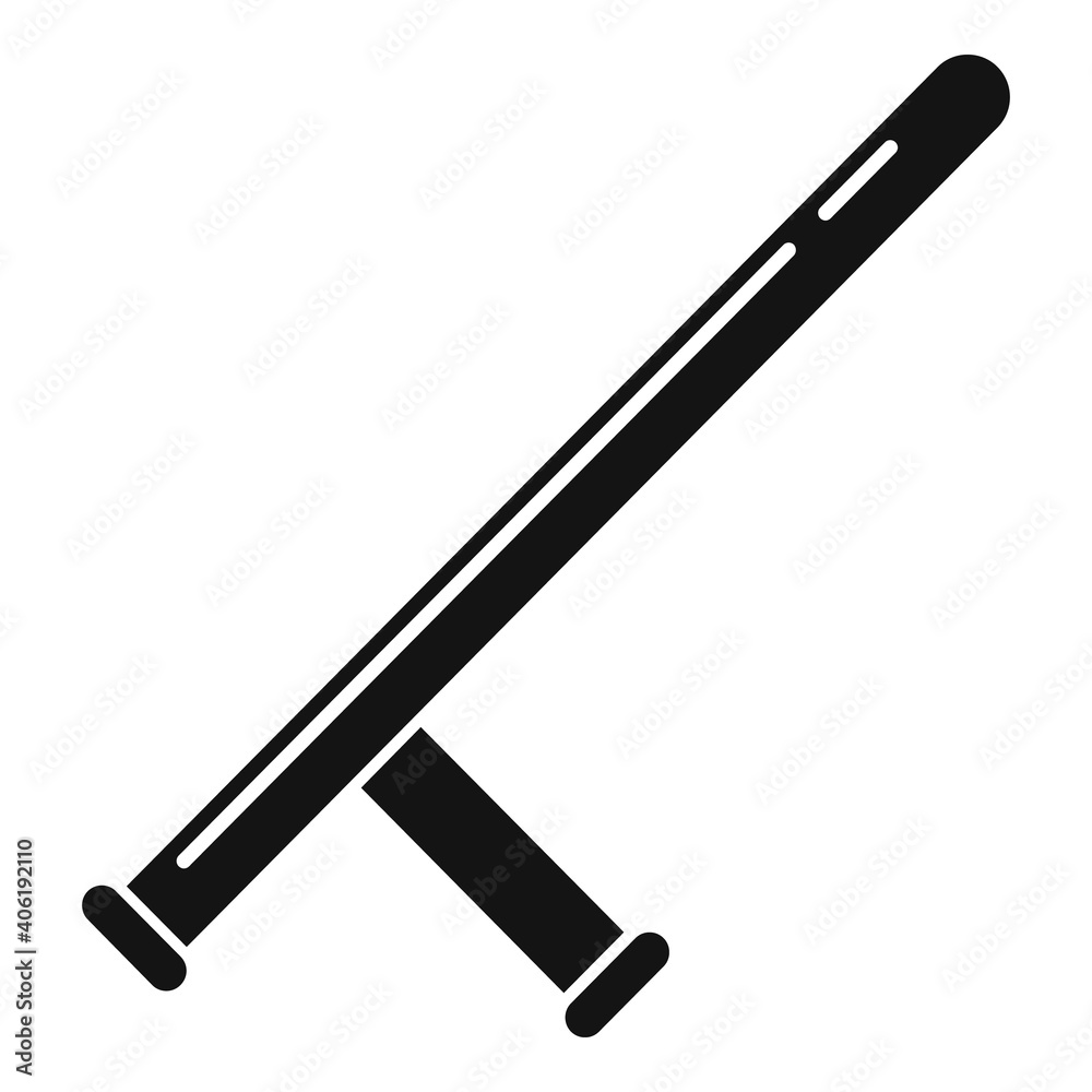 Policeman baton icon. Simple illustration of policeman baton vector icon for web design isolated on white background Policeman baton icon. Simple illustration of policeman baton vector icon for web design isolated on white background